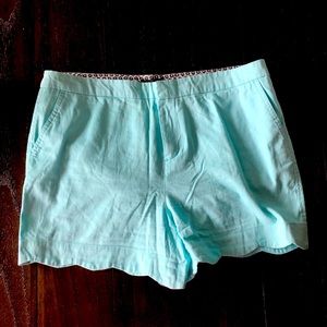 Scalloped Teal Shorts.